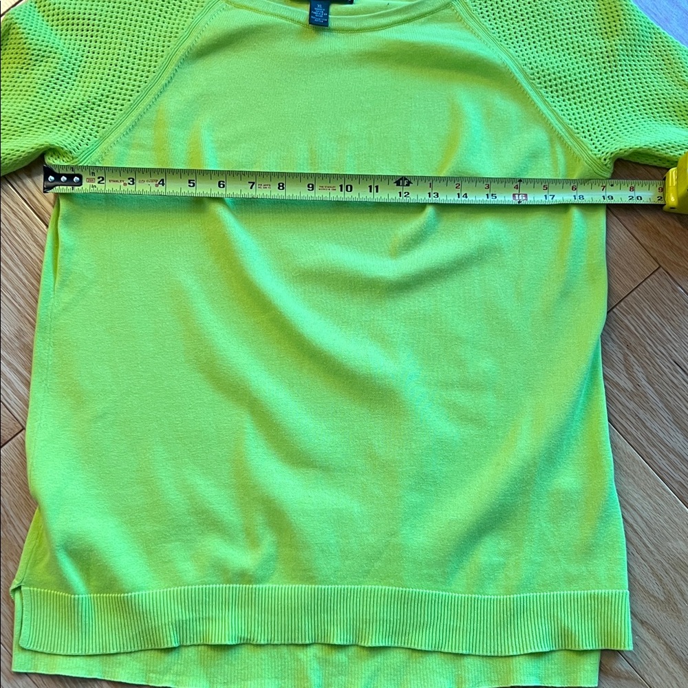 Ralph Lauren Neon Yellow/ green Crew Neck Sweater activewear womens XL - Picture 5 of 6